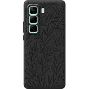 Чорний чохол BoxFace Infinix Hot 50 Pro Plus Leaves