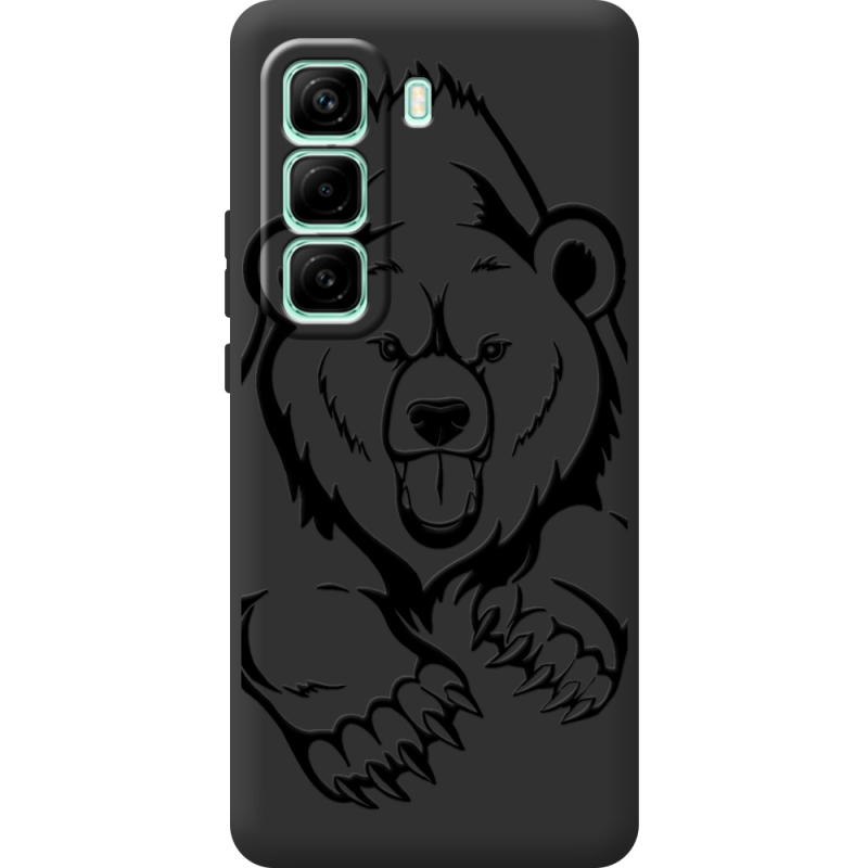 Чорний чохол BoxFace Infinix Hot 50 Pro Plus Grizzly Bear
