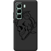 Чорний чохол BoxFace Infinix Hot 50 Pro Plus Skull and Roses