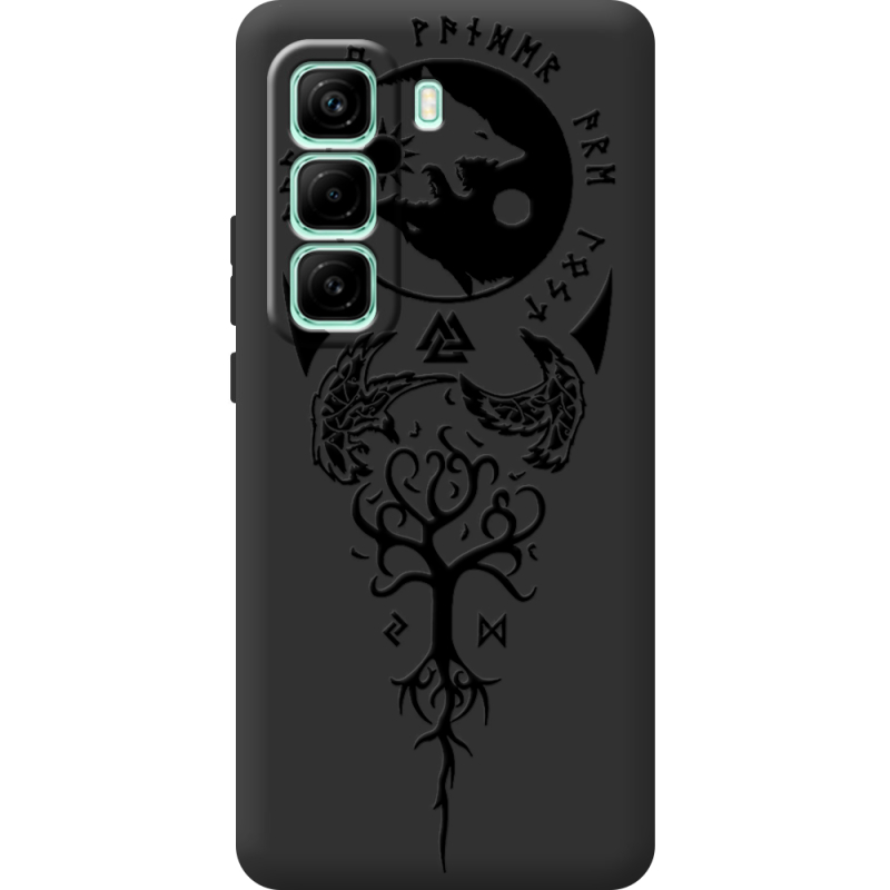 Чорний чохол BoxFace Infinix Hot 50 Pro Plus Hugin and Munin