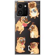 Прозорий чохол BoxFace HMD Skyline с 3D-глазками Pug