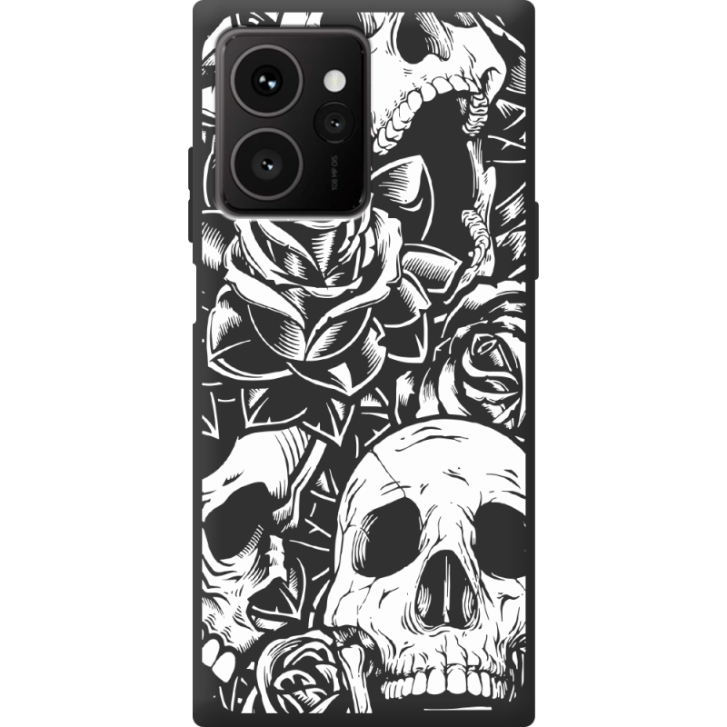 Чорний чохол BoxFace HMD Skyline Skull and Roses