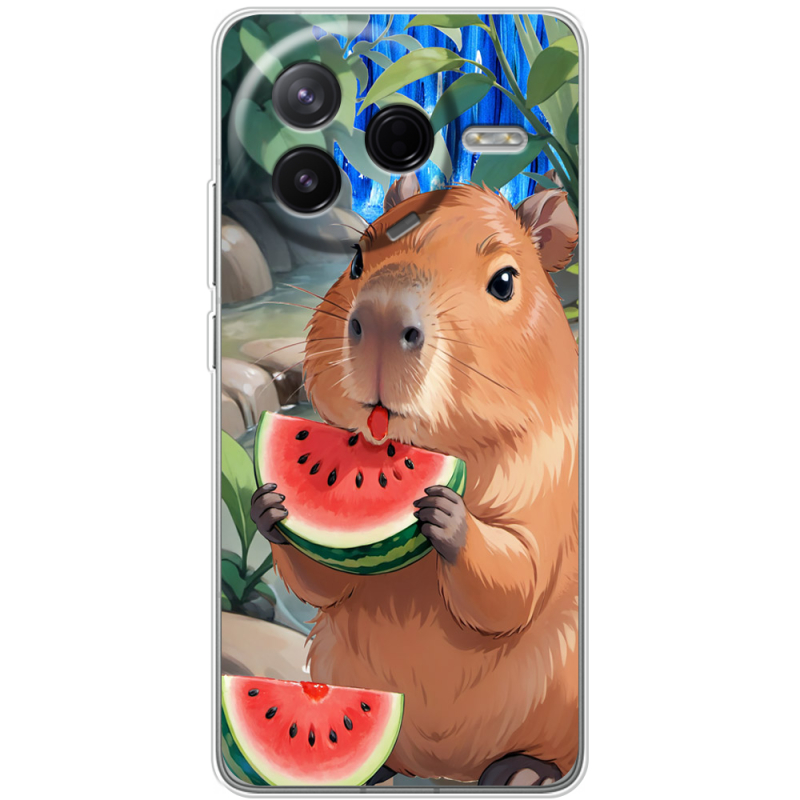 Чохол BoxFace Poco F7 Pro Капібара з кавуном