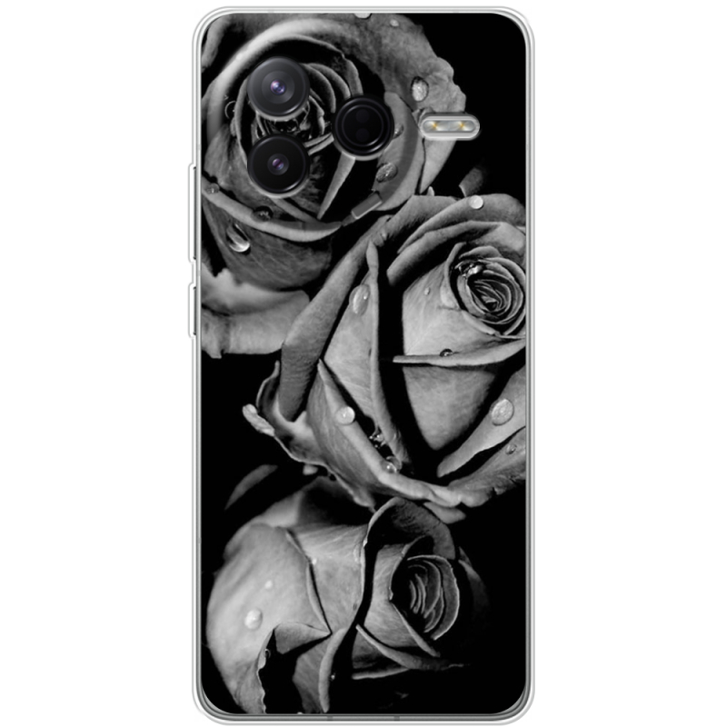 Чохол BoxFace Poco F7 Pro Black and White Roses