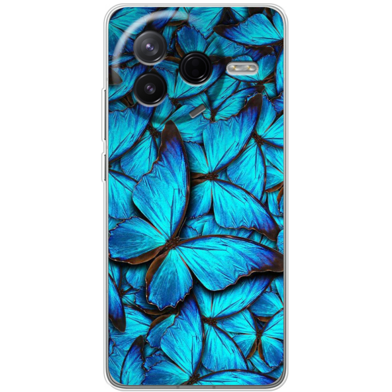 Чохол BoxFace Poco F7 Pro лазурные бабочки