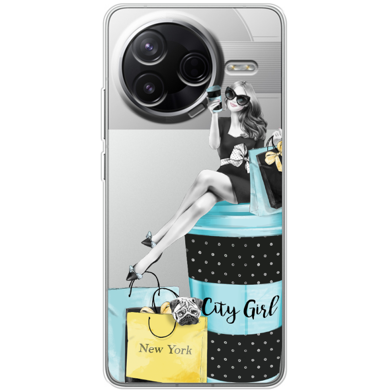 Прозорий чохол BoxFace Poco F7 Pro City Girl