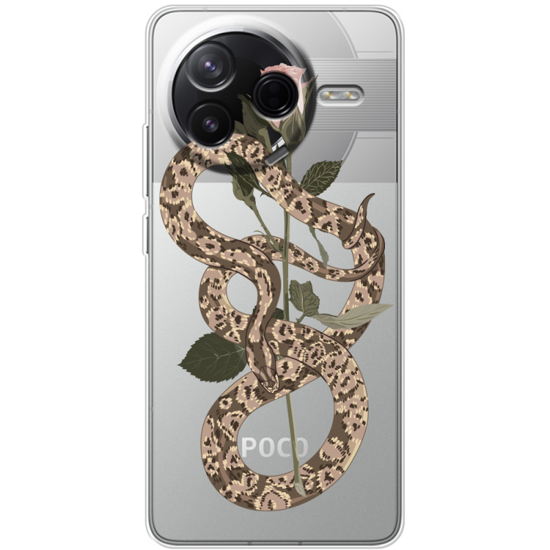 Прозорий чохол BoxFace Poco F7 Pro Glamor Snake