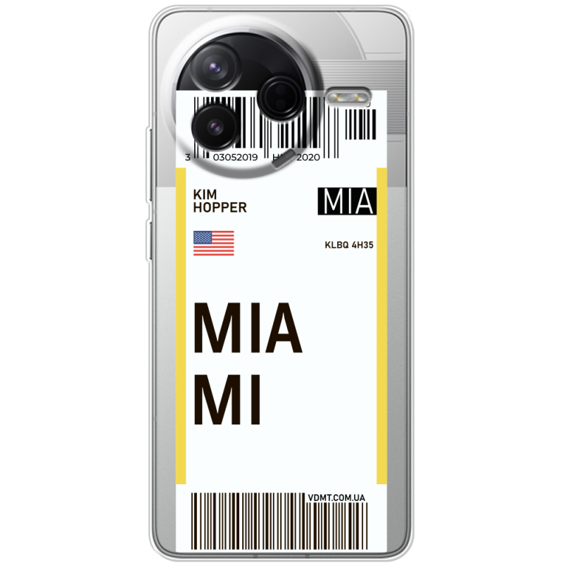 Прозорий чохол BoxFace Poco F7 Pro Ticket Miami