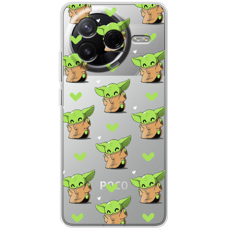 Прозорий чохол BoxFace Poco F7 Pro Pattern Baby Yoda