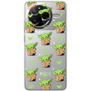 Прозорий чохол BoxFace Poco F7 Pro Pattern Baby Yoda