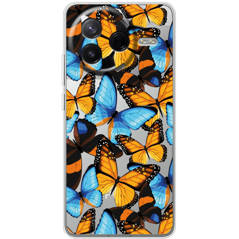 Прозорий чохол BoxFace Poco F7 Pro Butterfly Morpho