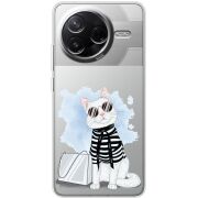 Прозорий чохол BoxFace Poco F7 Pro Cat Style