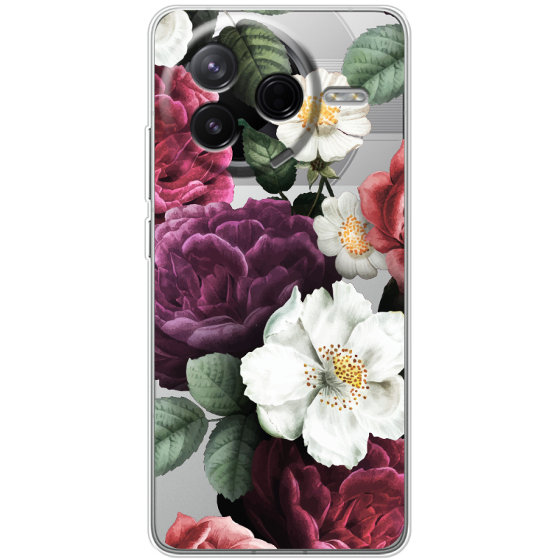 Прозорий чохол BoxFace Poco F7 Pro Floral Dark Dreams