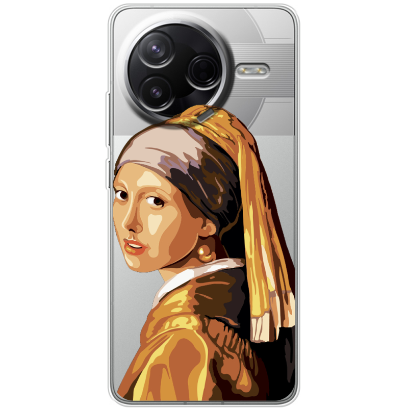 Прозорий чохол BoxFace Poco F7 Pro Девушка с жемчужной серёжкой