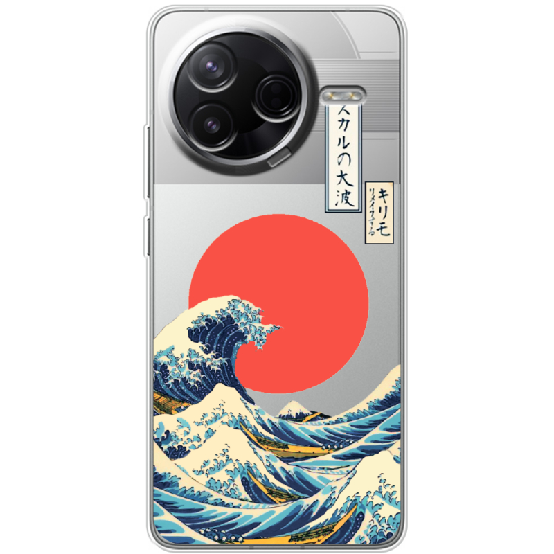 Прозорий чохол BoxFace Poco F7 Pro Большая волна в Канагаве