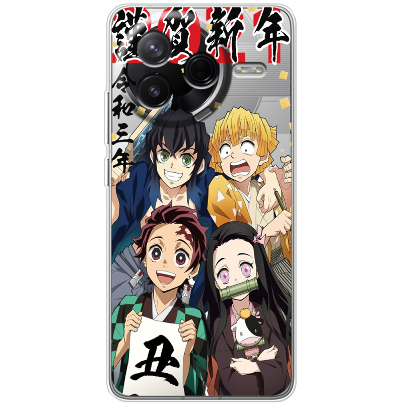 Прозорий чохол BoxFace Poco F7 Pro Незуко та друзі