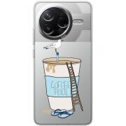 Прозорий чохол BoxFace Poco F7 Pro Segull in Cofee Pool