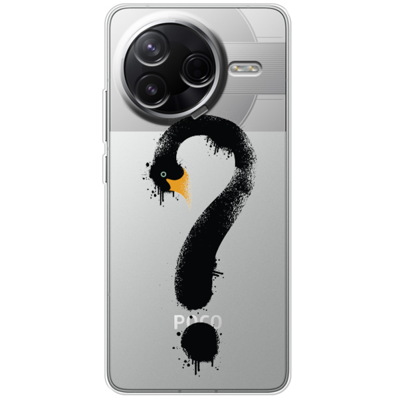 Прозорий чохол BoxFace Poco F7 Pro Swan question