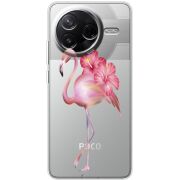 Прозорий чохол BoxFace Poco F7 Pro Floral Flamingo