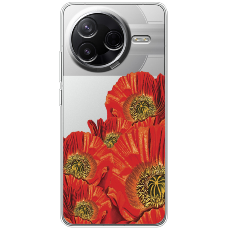 Прозорий чохол BoxFace Poco F7 Pro Red Poppies
