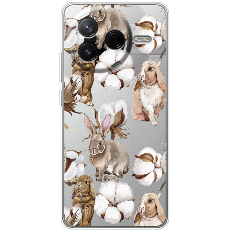 Прозорий чохол BoxFace Poco F7 Pro Cotton and Rabbits