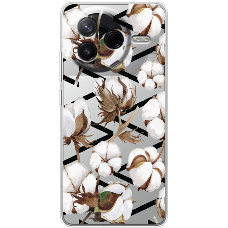 Прозорий чохол BoxFace Poco F7 Pro Cotton flowers