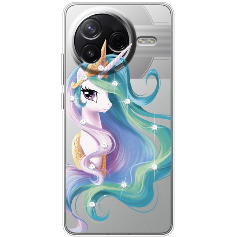 Чохол зі стразами Poco F7 Pro Unicorn Queen