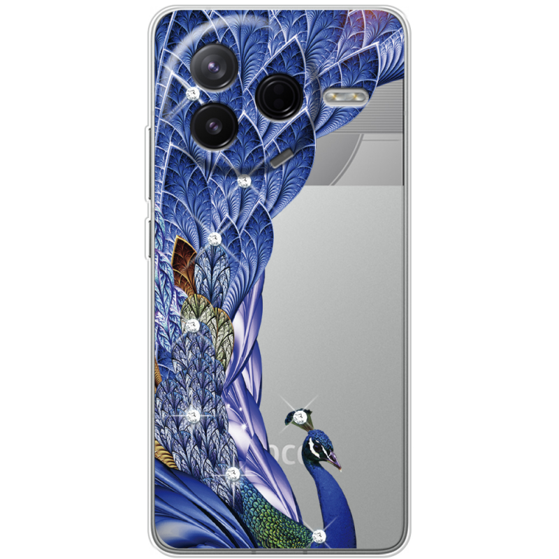 Чохол зі стразами Poco F7 Pro Peafowl