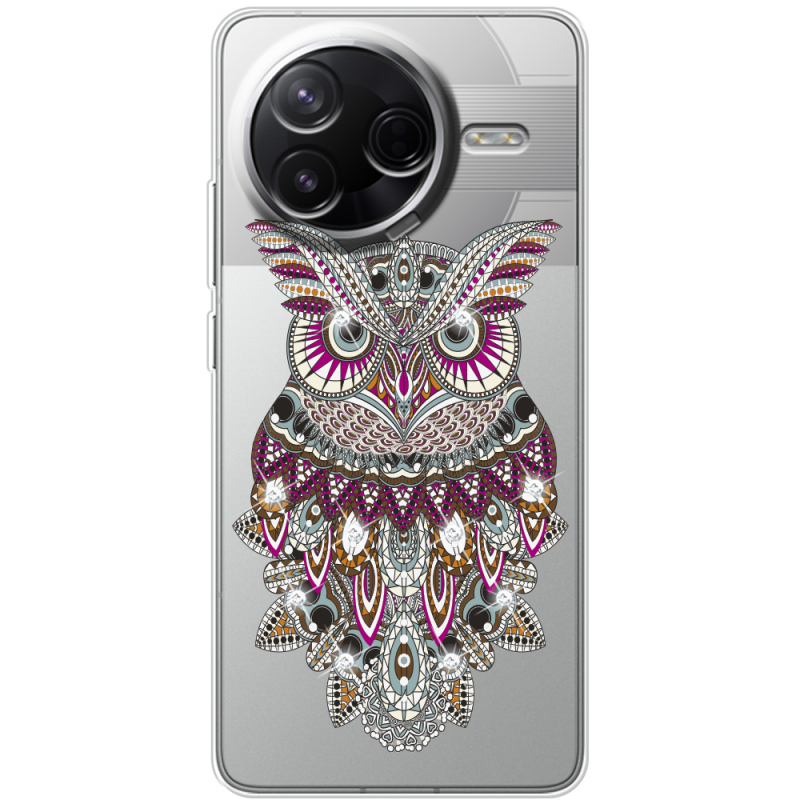 Чохол зі стразами Poco F7 Pro Owl