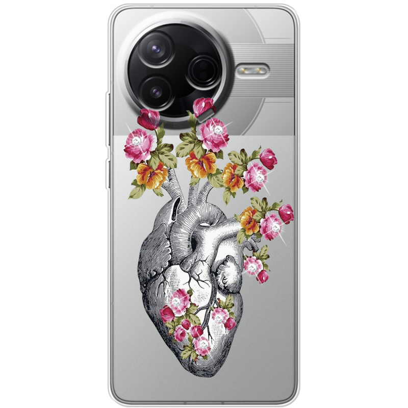Чохол зі стразами Poco F7 Pro Heart