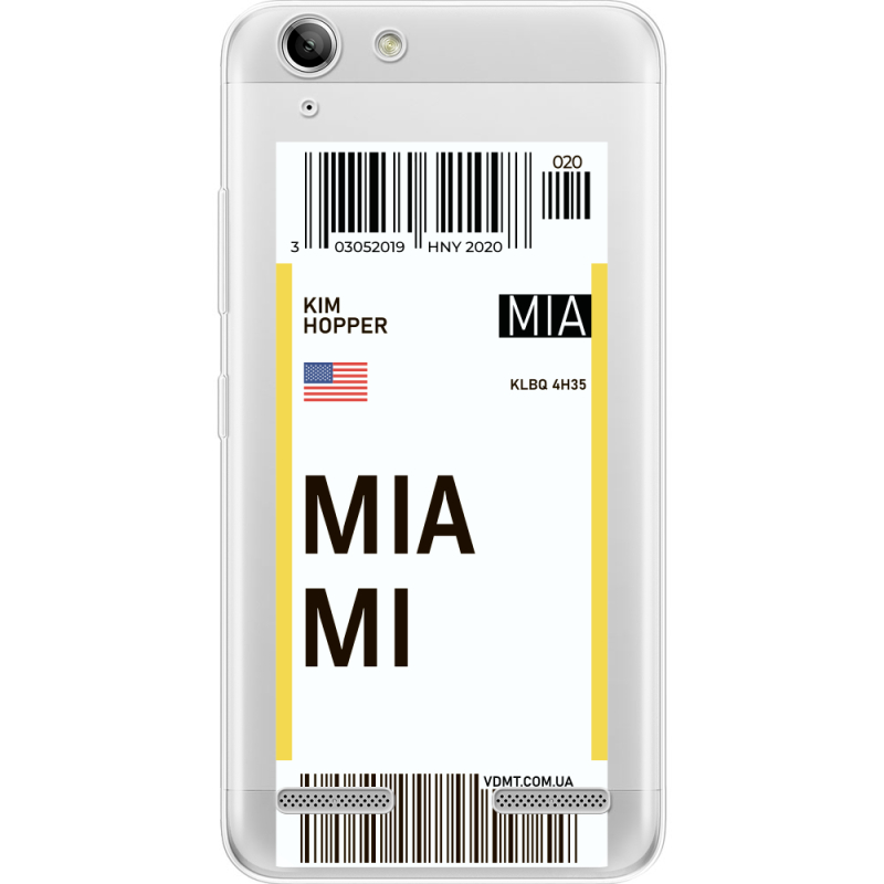 Прозрачный чехол Uprint Lenovo A6020 K5 /K5 Plus Ticket Miami