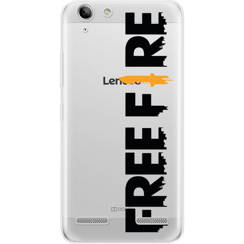 Прозрачный чехол Uprint Lenovo A6020 K5 /K5 Plus Free Fire Black Logo