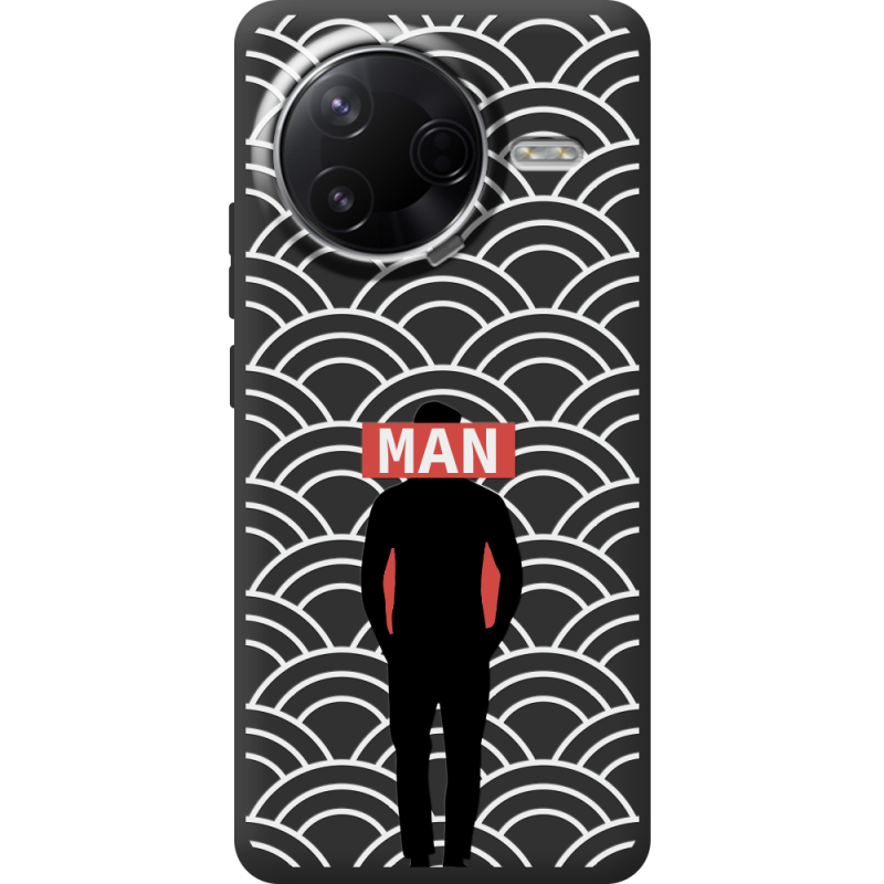 Чорний чохол BoxFace Poco F7 Pro Man Pattern