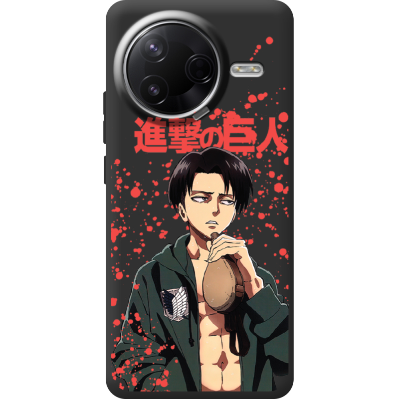 Чорний чохол BoxFace Poco F7 Pro Атака Титанов Леви