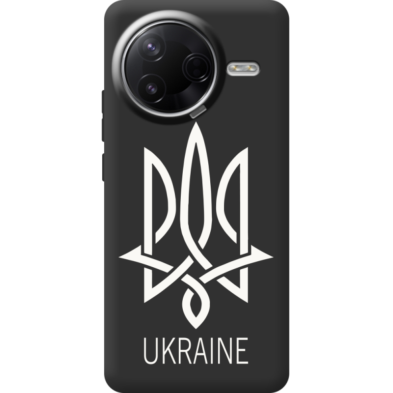 Чорний чохол BoxFace Poco F7 Pro Тризуб монограмма ukraine