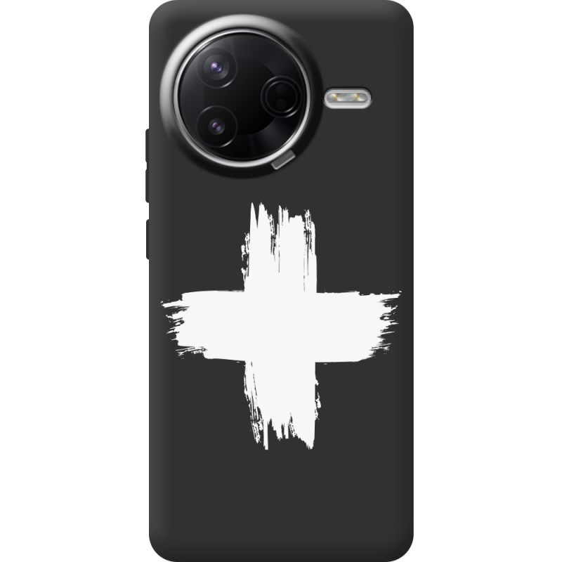 Чорний чохол BoxFace Poco F7 Pro Білий хрест ЗСУ