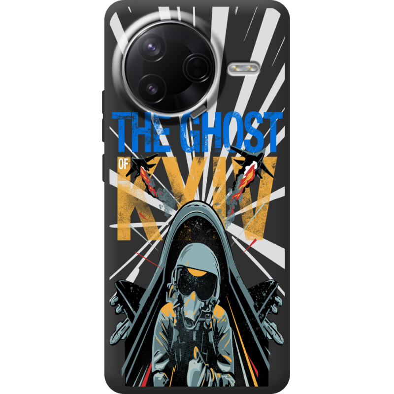 Чорний чохол BoxFace Poco F7 Pro Привид Києва в дії