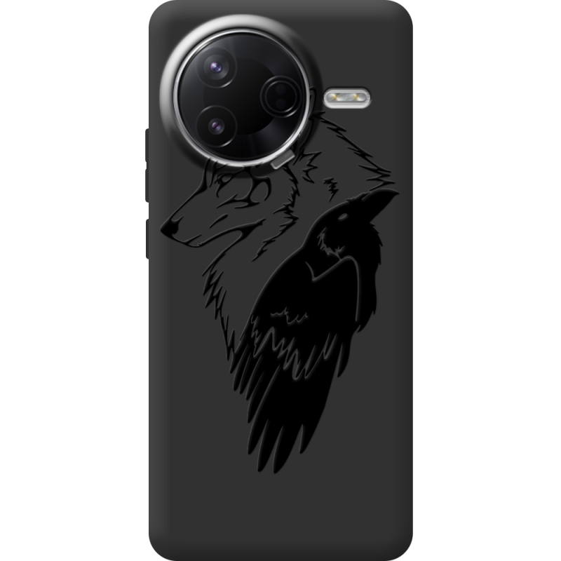 Чорний чохол BoxFace Poco F7 Pro Wolf and Raven