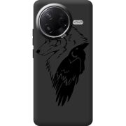 Чорний чохол BoxFace Poco F7 Pro Wolf and Raven