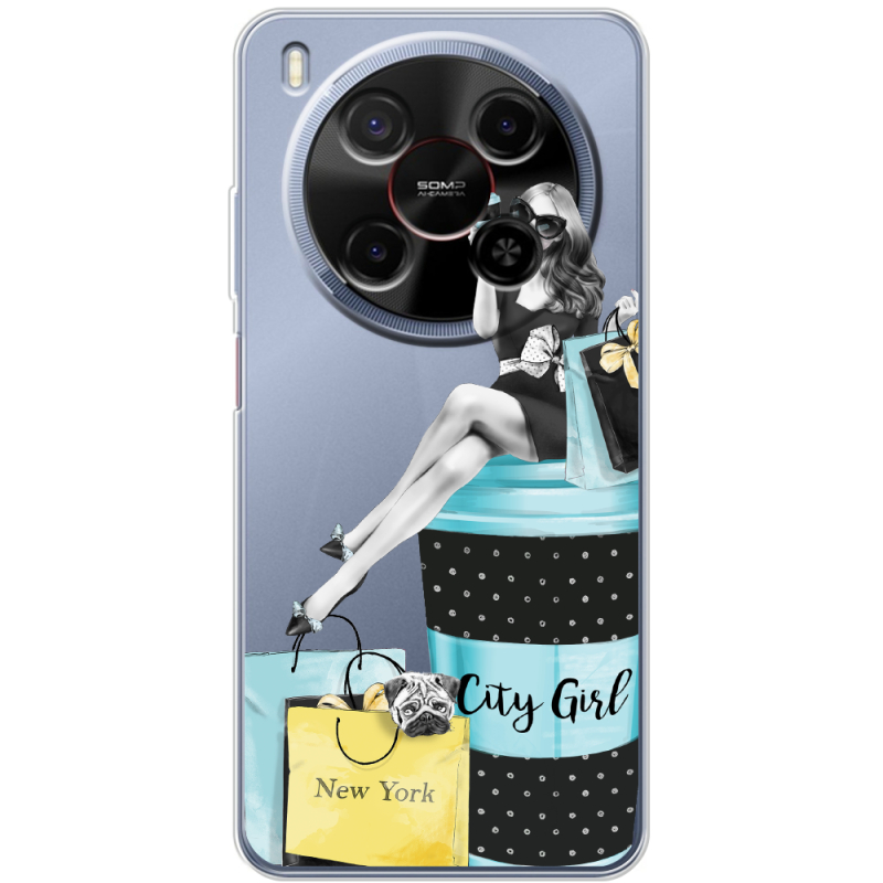 Прозорий чохол BoxFace Nubia V70 Max City Girl