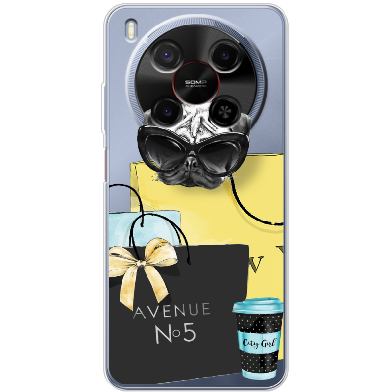 Прозорий чохол BoxFace Nubia V70 Max Fashion Pug