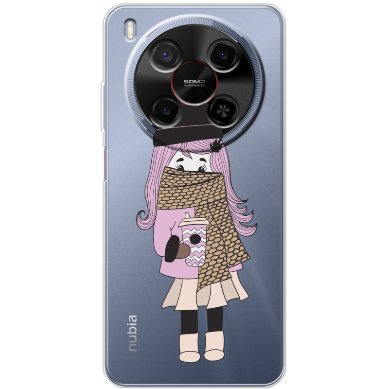 Прозорий чохол BoxFace Nubia V70 Max Winter Morning Girl