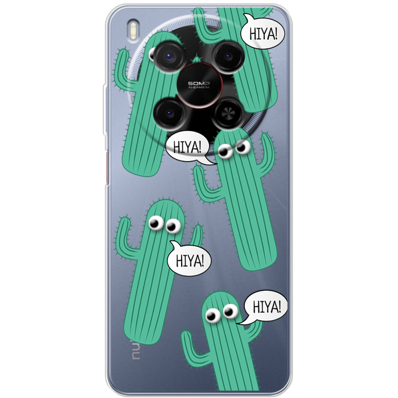 Прозорий чохол BoxFace Nubia V70 Max с 3D-глазками HIYA