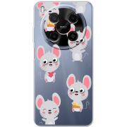 Прозорий чохол BoxFace Nubia V70 Max с 3D-глазками Mouse