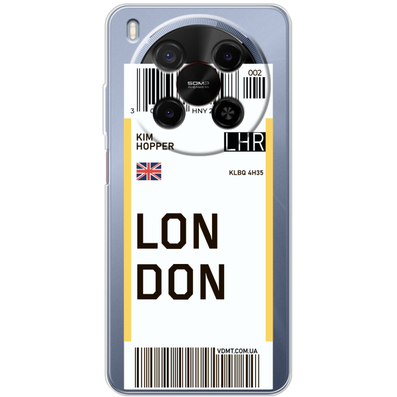 Прозорий чохол BoxFace Nubia V70 Max Ticket London