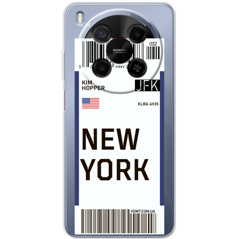 Прозорий чохол BoxFace Nubia V70 Max Ticket New York