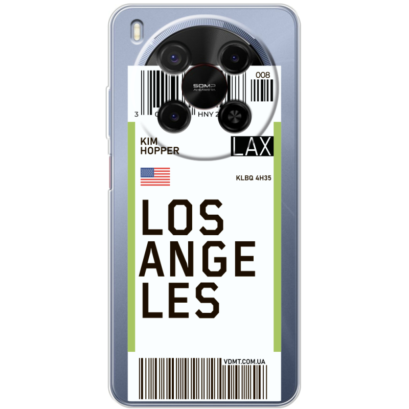 Прозорий чохол BoxFace Nubia V70 Max Ticket Los Angeles