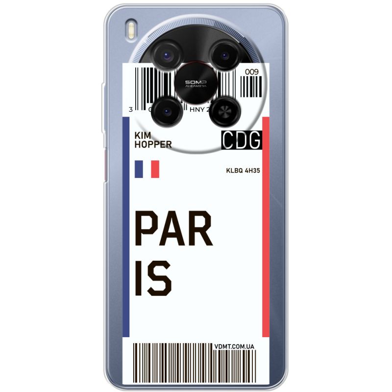 Прозорий чохол BoxFace Nubia V70 Max Ticket Paris