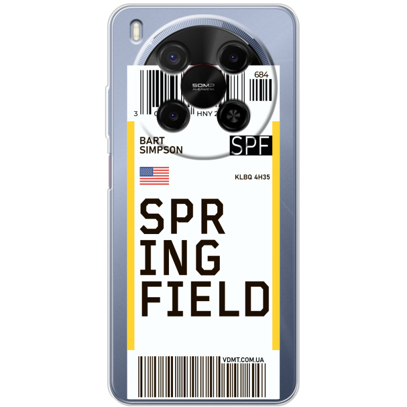 Прозорий чохол BoxFace Nubia V70 Max Ticket Springfield