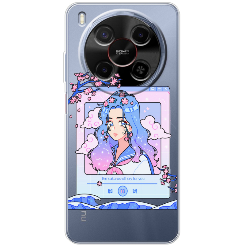 Прозорий чохол BoxFace Nubia V70 Max The Sakuras Will Cry For You